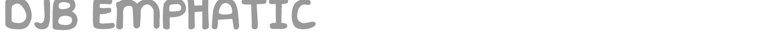 DJB Emphatic font preview